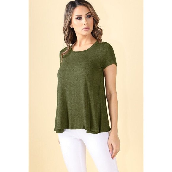 Boutique Tops - WOMEN'S T-shirt Short Sleeve Round Neck Casual Basic Loose fit Top Blouse Small